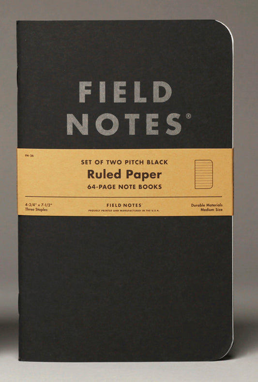 Field Notes Pitch Black Note Book