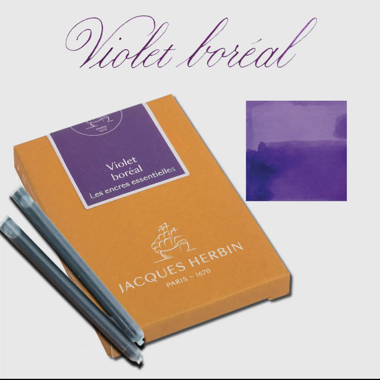 Jacques Herbin Essentials Ink Cartridges - Pack of 7