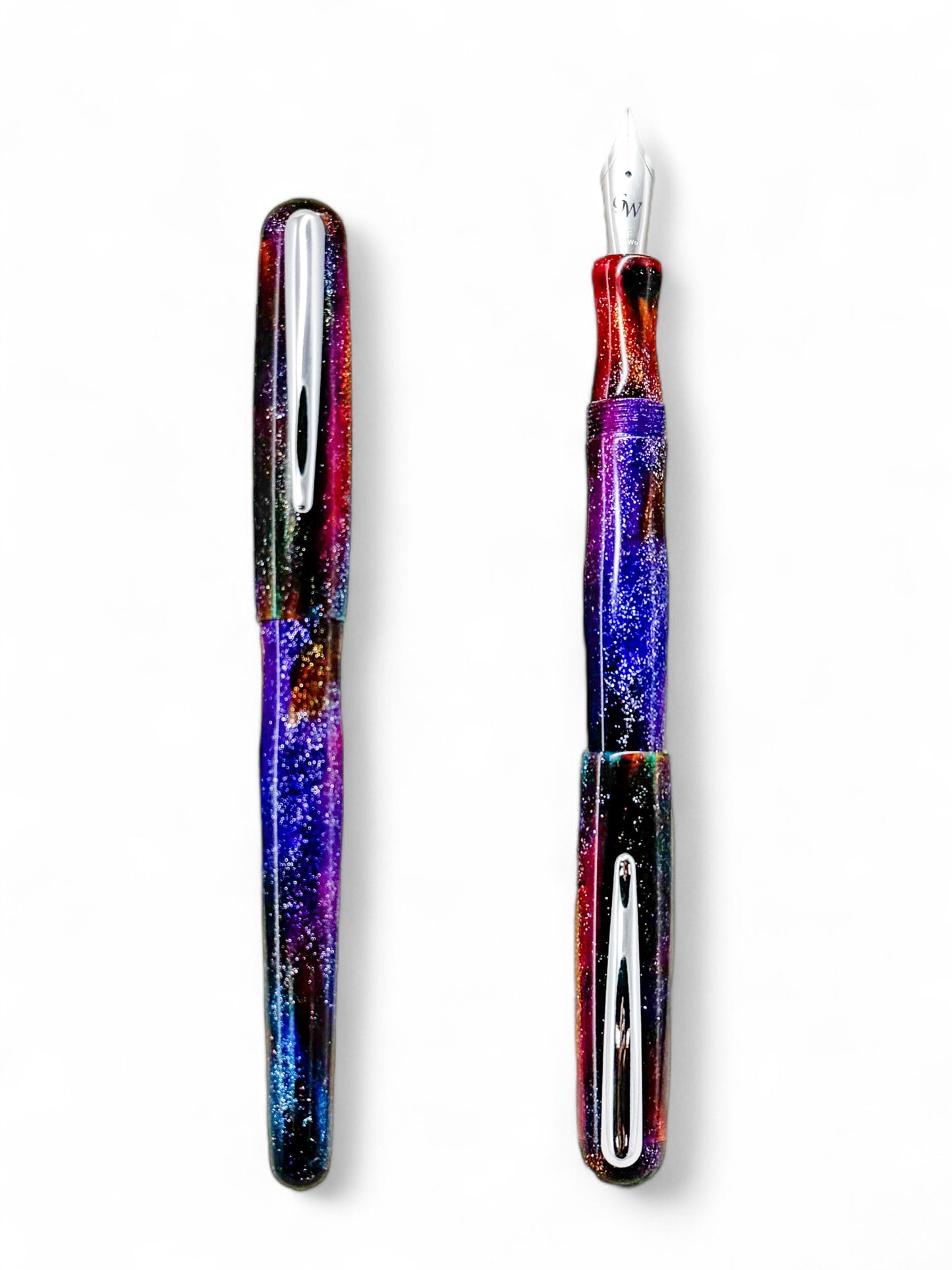 GW CC1 Fountain Pen in Brooks Galaxy Primary Manipulation Resin