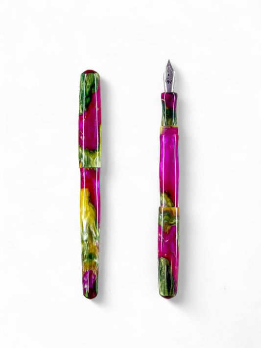GW NC3 Fountain Pen in Flower Garden Resin