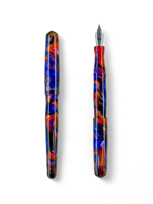 GW NC3 Fountain Pen in Blue Black Orange Red Purple Resin
