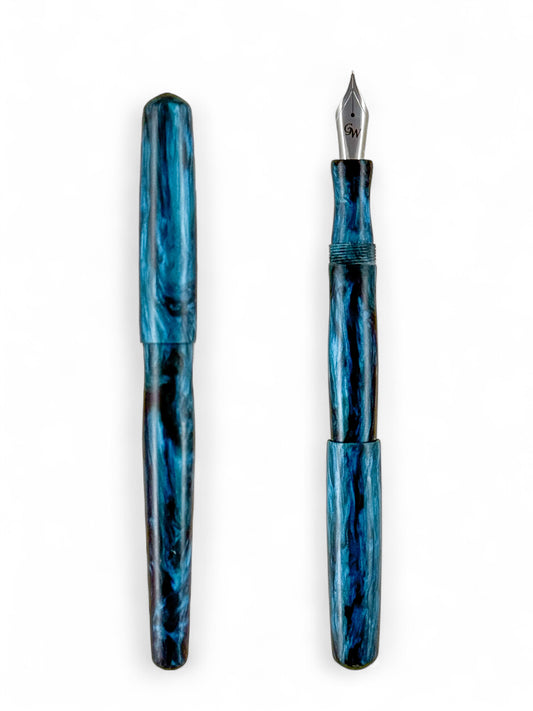 GW NC3 Fountain Pen in Teal Black Satin Resin