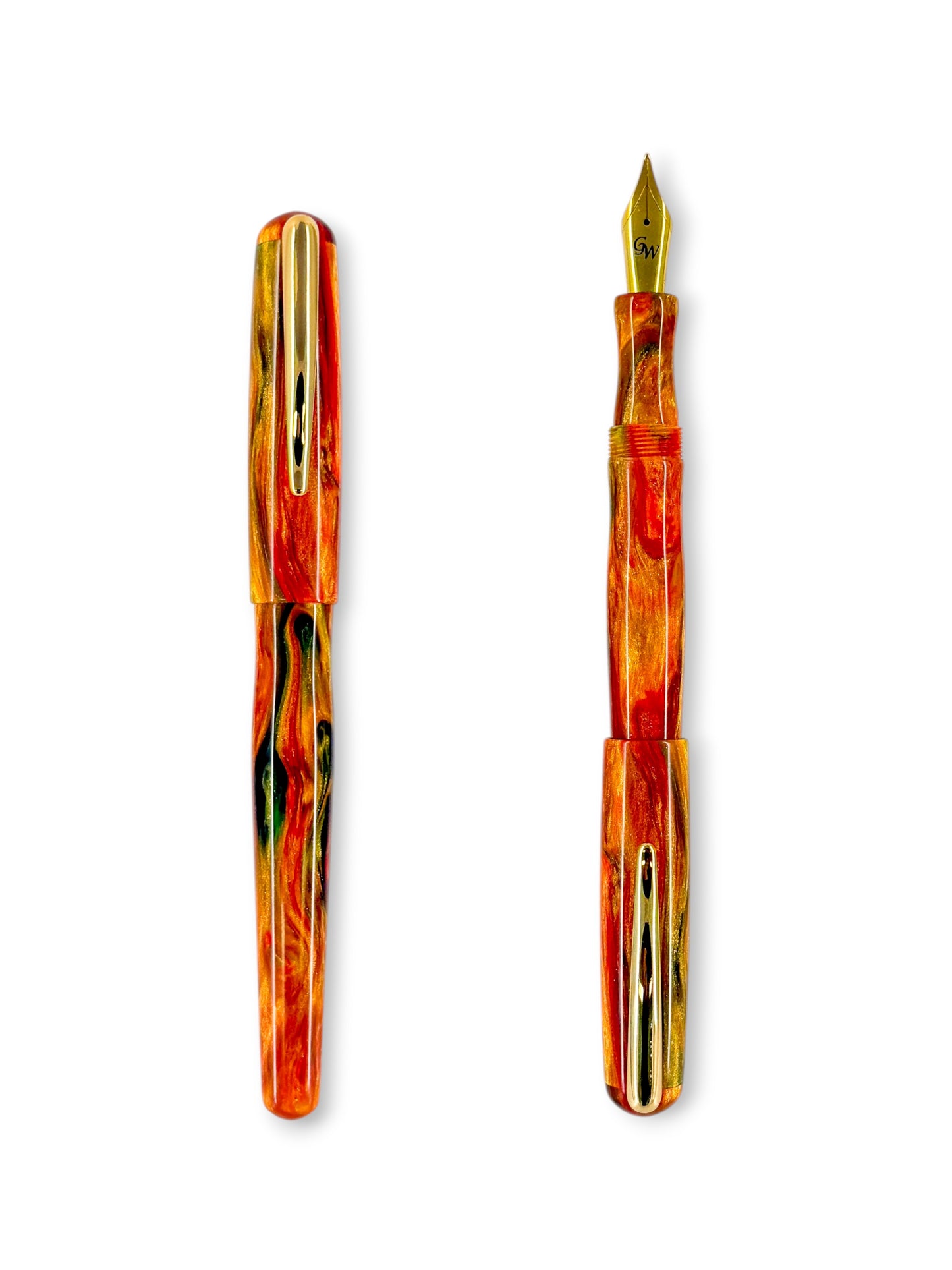 GW CC1 Fountain Pen in Autumn Leaves Resin 1a