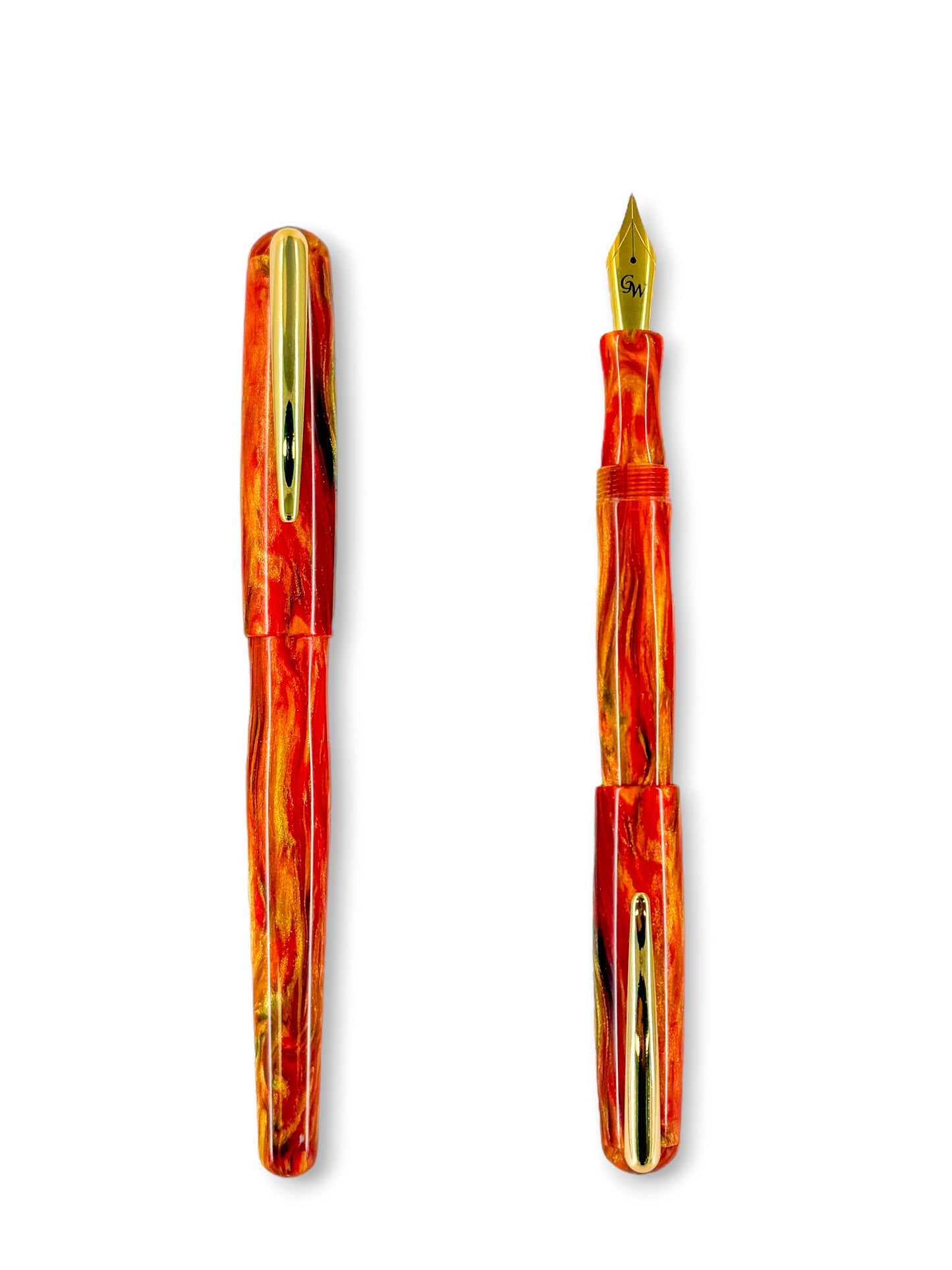 GW CC1 Fountain Pen in Autumn Leaves Resin 1b