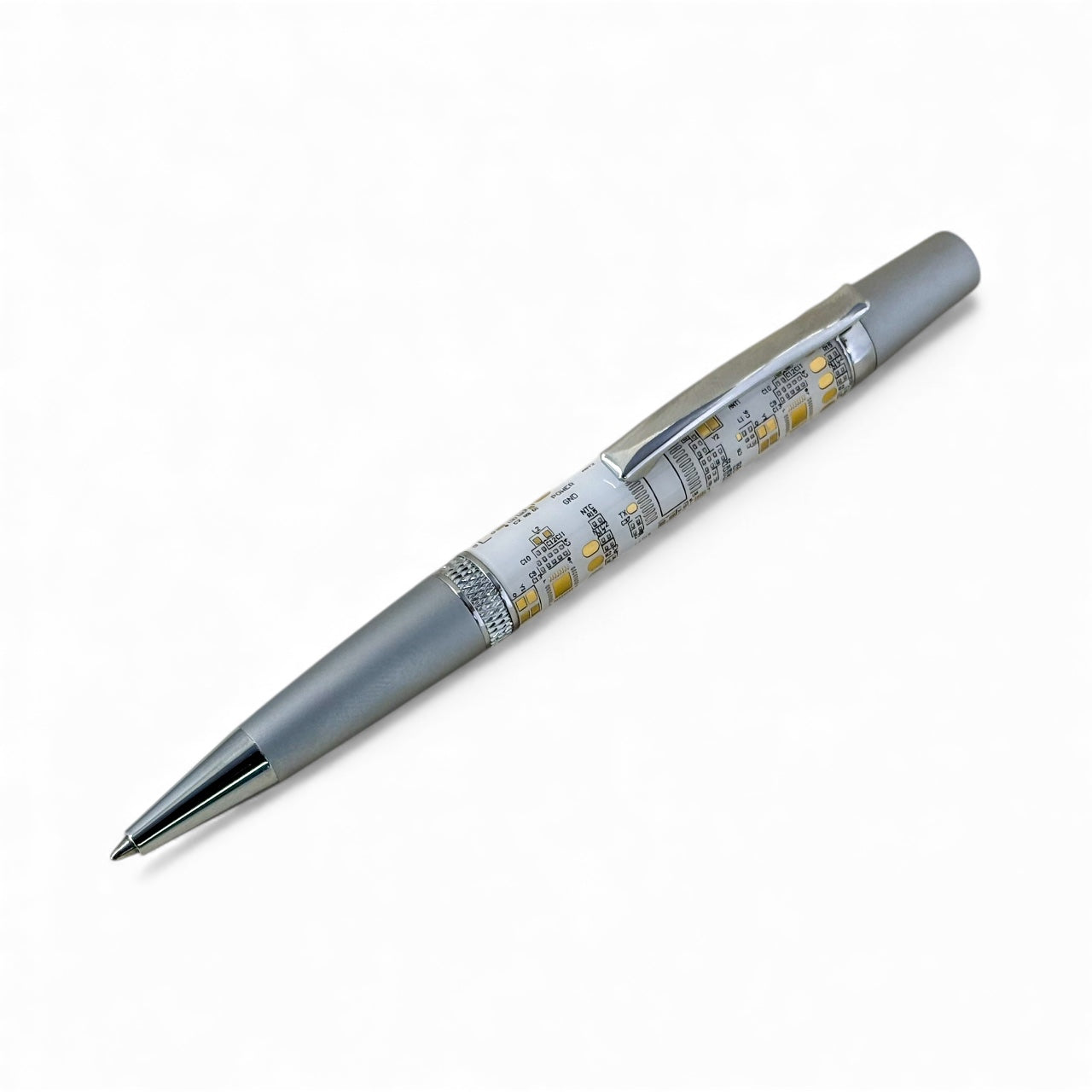 GW White Circuit Board Ballpoint Pen