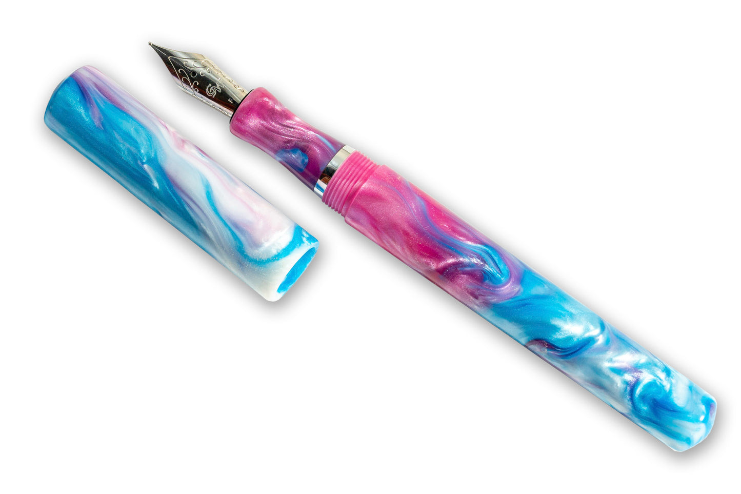 GW ST1 White Pink Blue - Pink Skies Fountain Pen