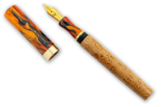 GW Sunburst Fountain Pen - Birds Eye Maple