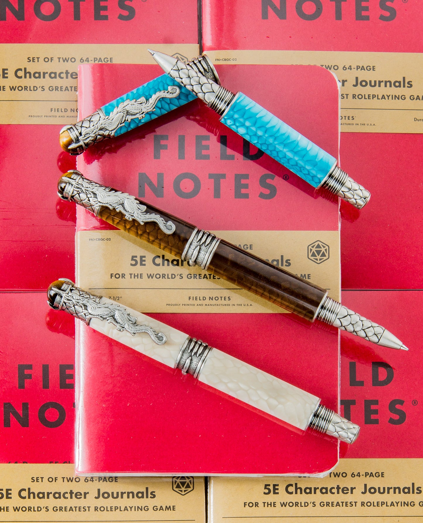 GW Dragonscale Rollerball Pen with Field Notes 5E Character Journal
