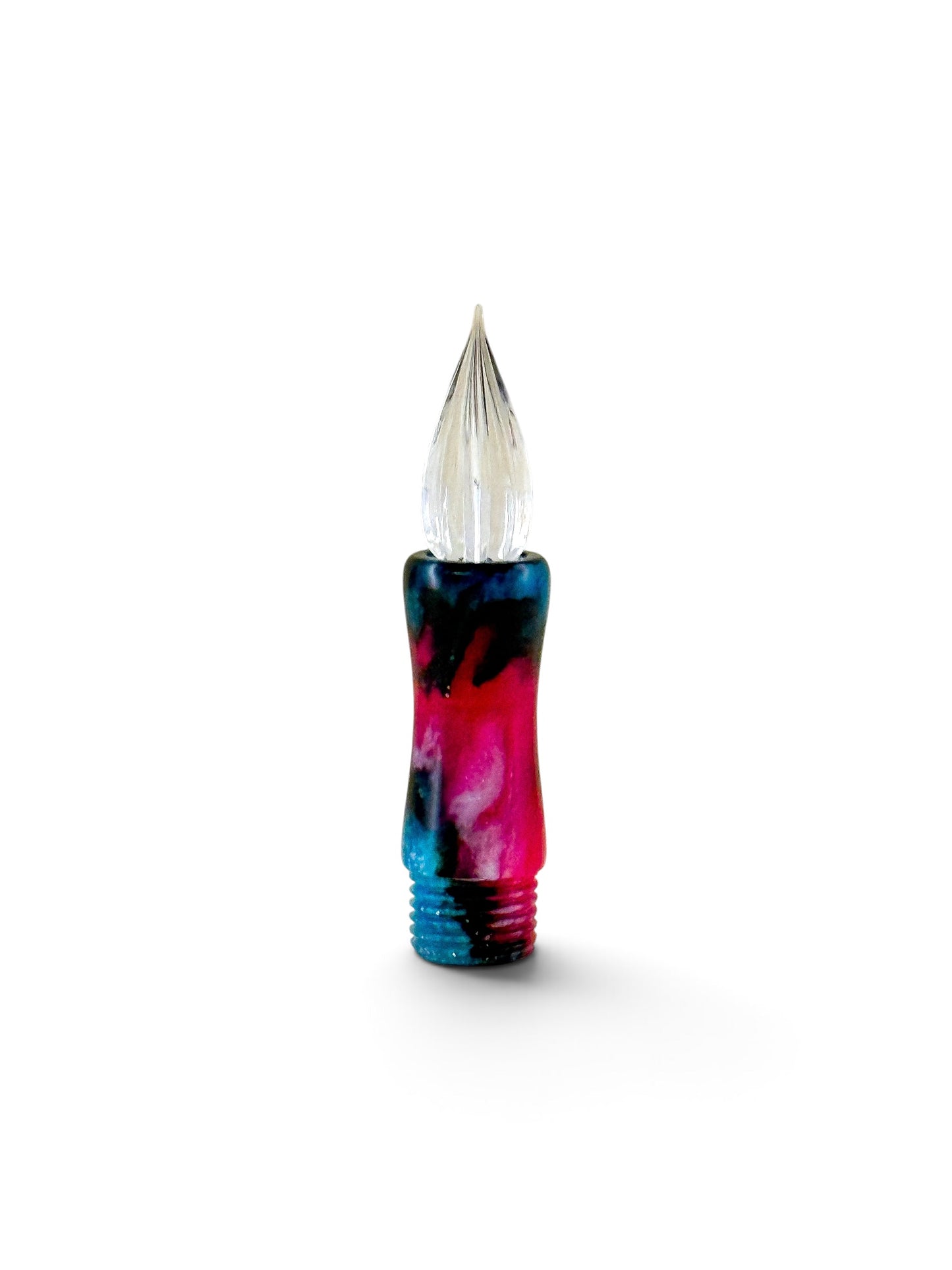 GW Modular Glass Nib Component in Black Magic Neon Corinthia 1a