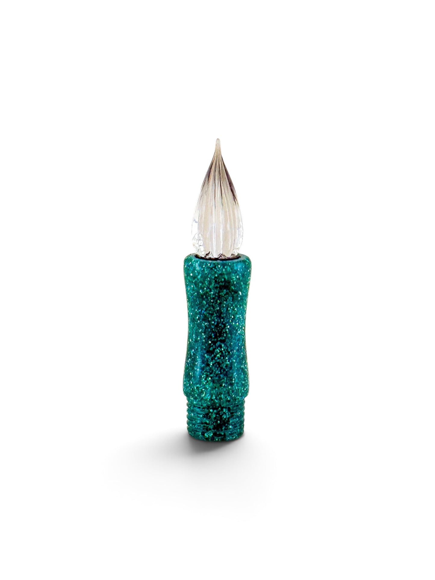 GW Modular Glass Nib Component in Teal Glitter Resin