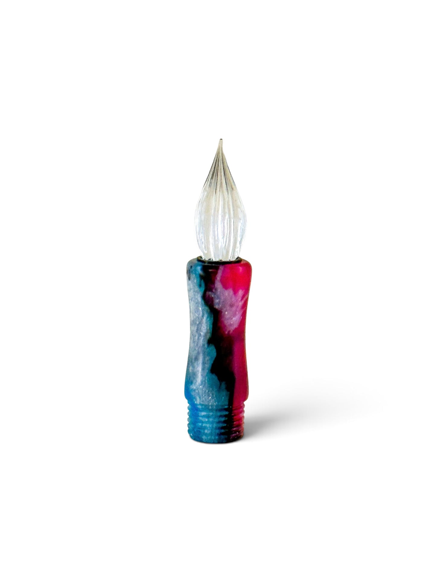 GW Modular Glass Nib Component in Black Magic Neon Corinthia Resin 1b