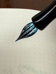 GW Modular Glass Nib Component in Teal Glitter Resin