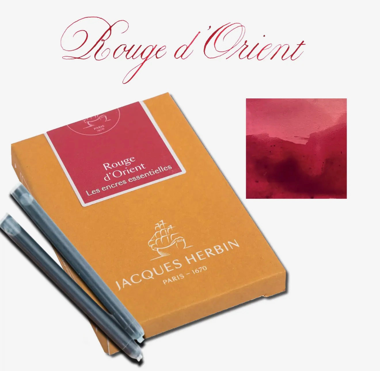 Jacques Herbin Essentials Ink Cartridges - Pack of 7