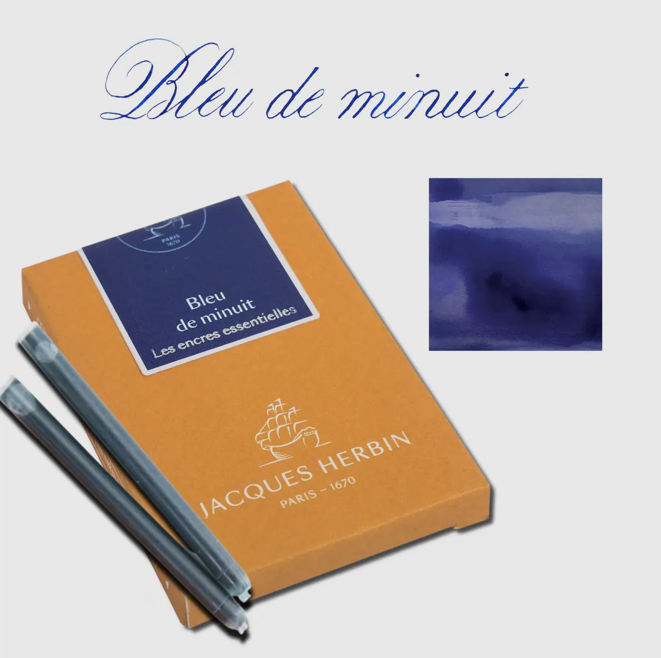 Jacques Herbin Essentials Ink Cartridges - Pack of 7