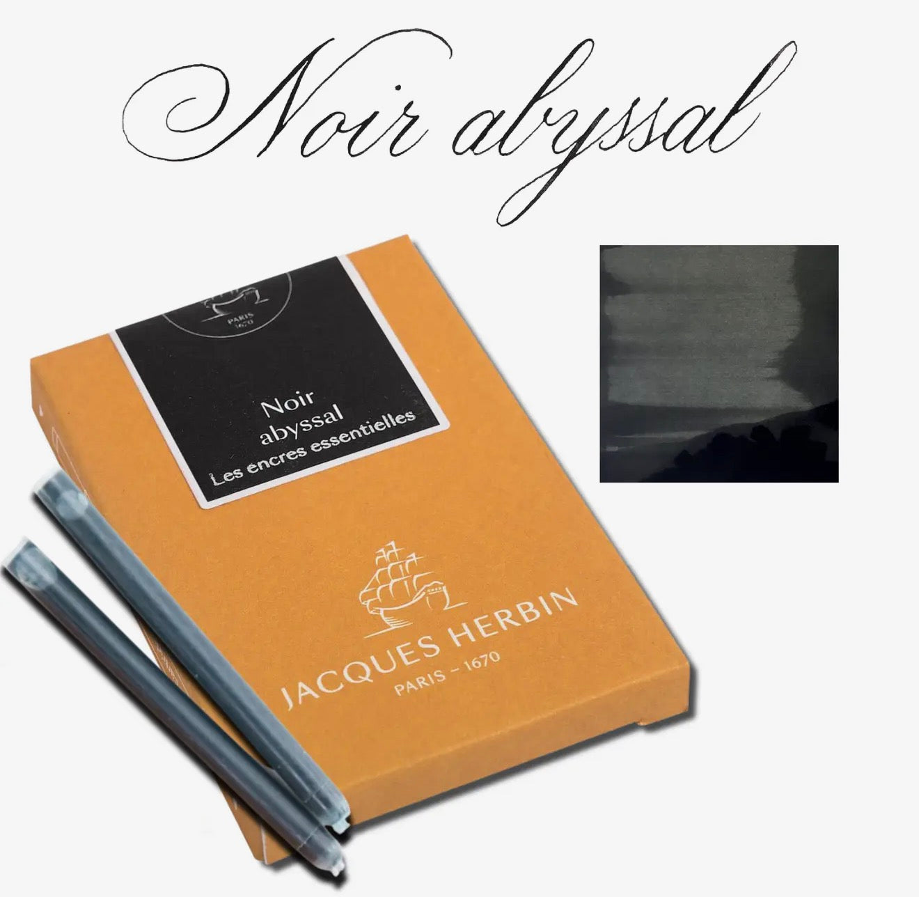Jacques Herbin Essentials Ink Cartridges - Pack of 7
