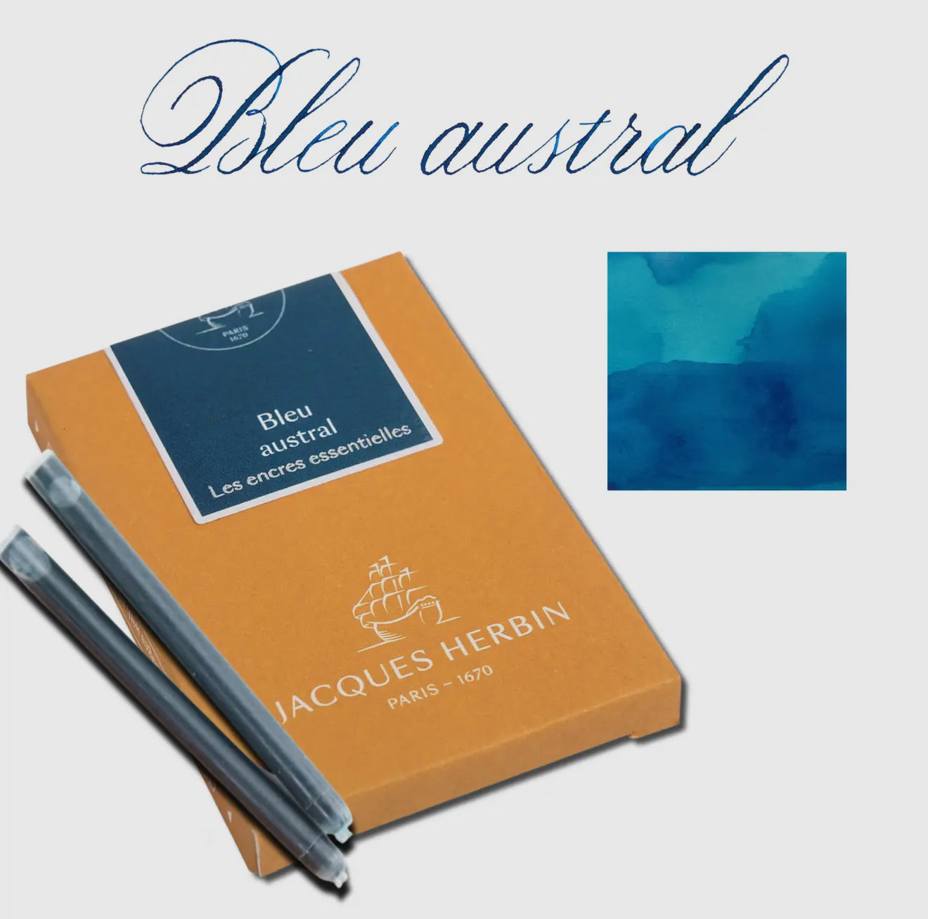 Jacques Herbin Essentials Ink Cartridges - Pack of 7