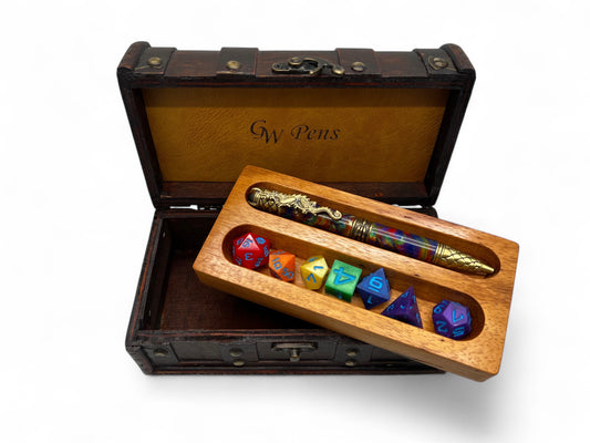 GW Dungeon Dice and Pen Set in Rainbow with Field Notes 5E Character Journal