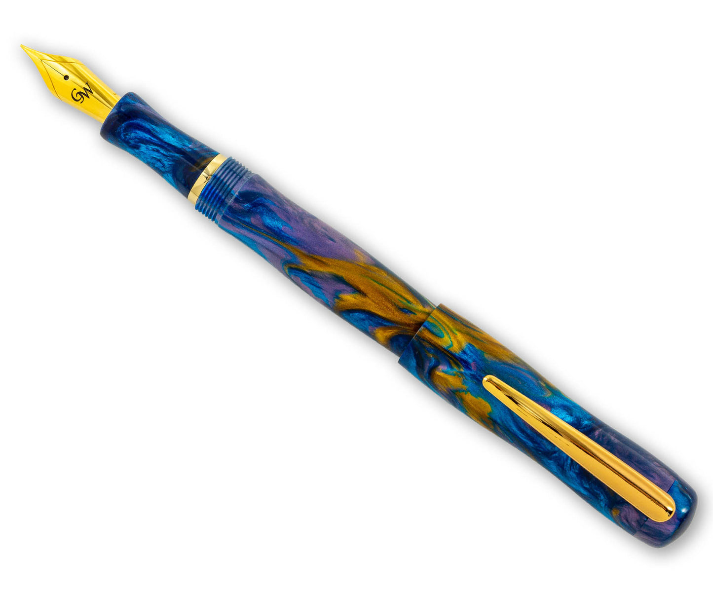 GW Dolcemente Fountain Pen in Blue Plasma