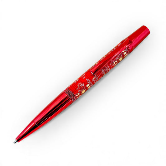 GW Red Circuit Board Ballpoint Pen