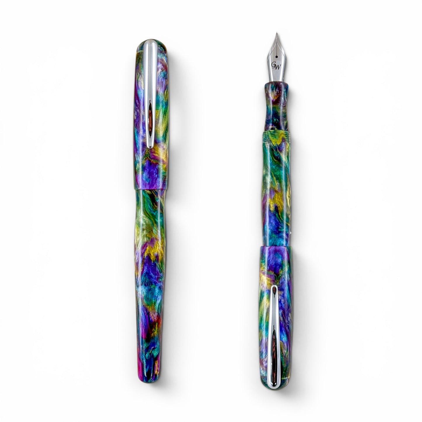GW CC1 Fountain Pen in Peacock Resin
