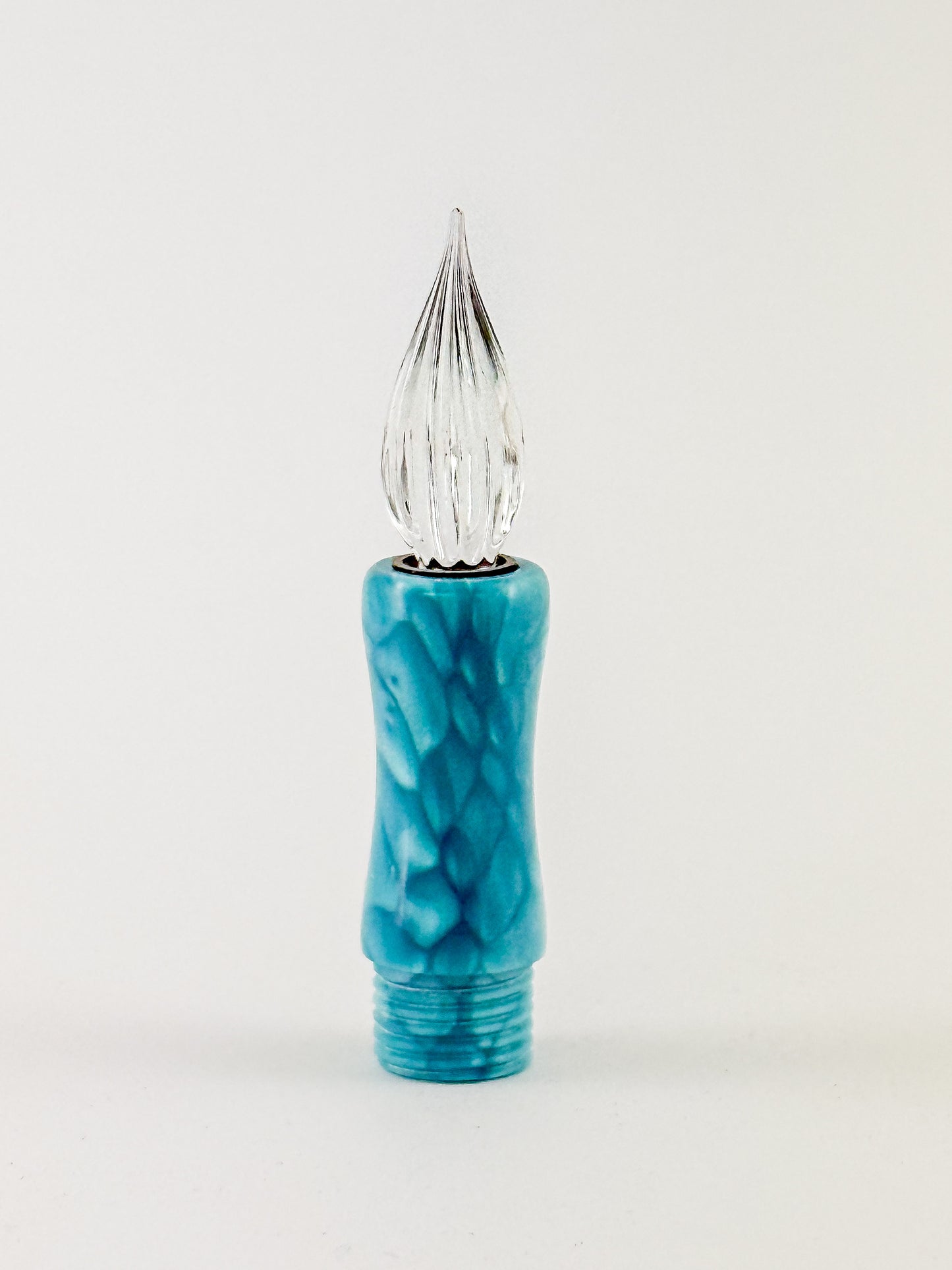 GW Modular Glass Nib Component in Turquoise Juma Snakeskin
