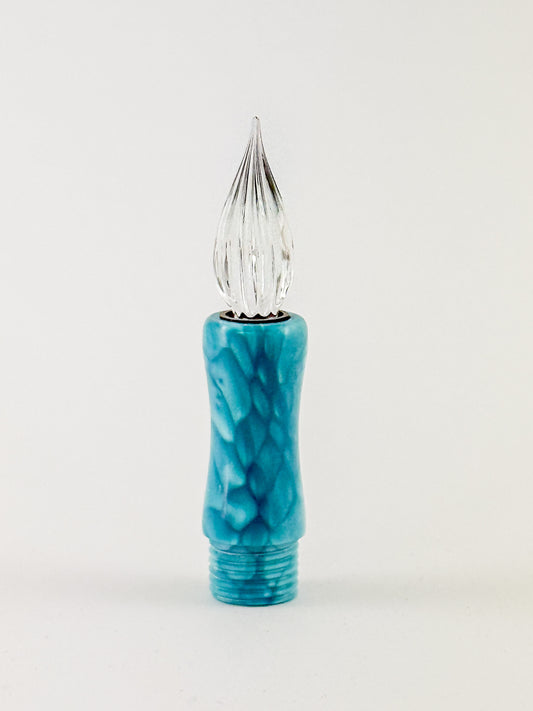 GW Modular Glass Nib Component in Turquoise Juma Snakeskin