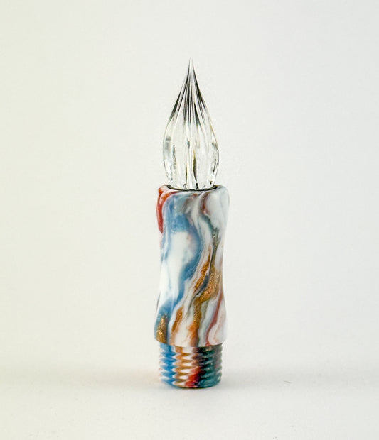 GW Modular Glass Nib Component in Edge of Autumn Resin 1a