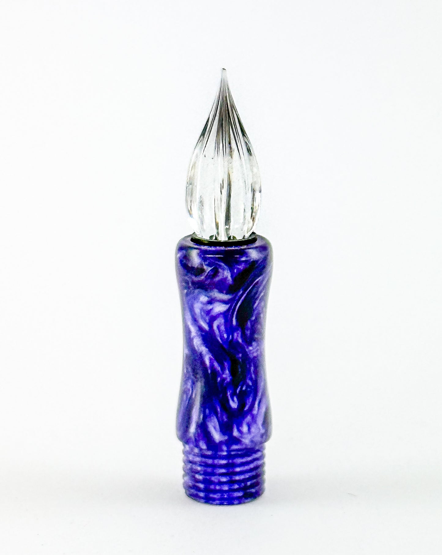GW Modular Glass Nib Component in Purple Swirl Resin