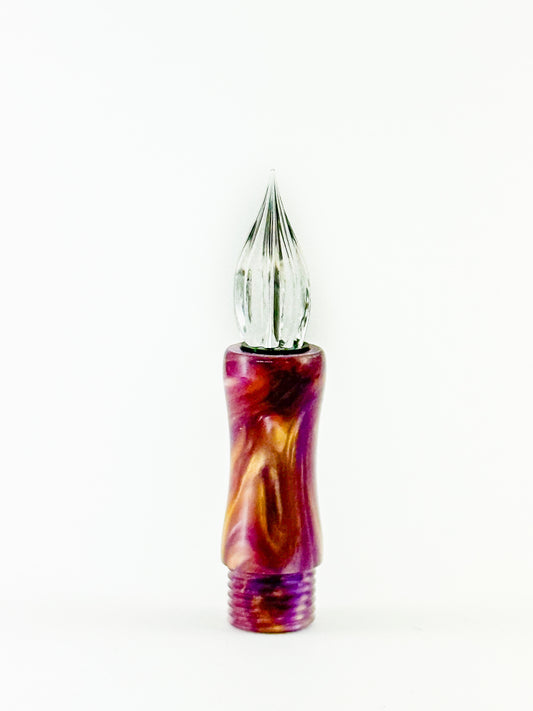 GW Modular Glass Nib Component in Purple Gold