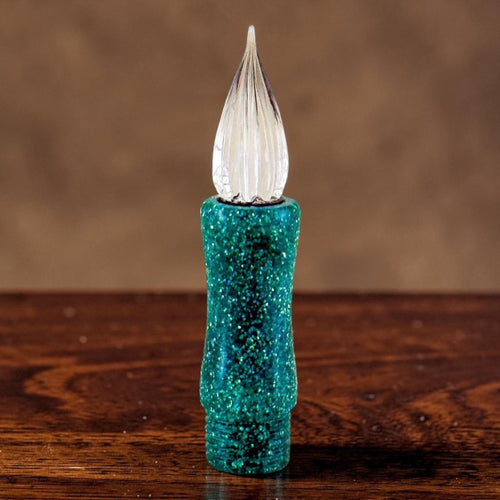 GW Modular Glass Nib Component in Teal Glitter Resin
