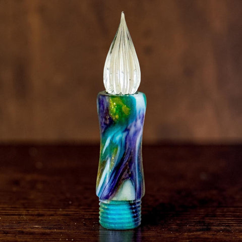 GW Modular Glass Nib Component in Teal Glitter Resin
