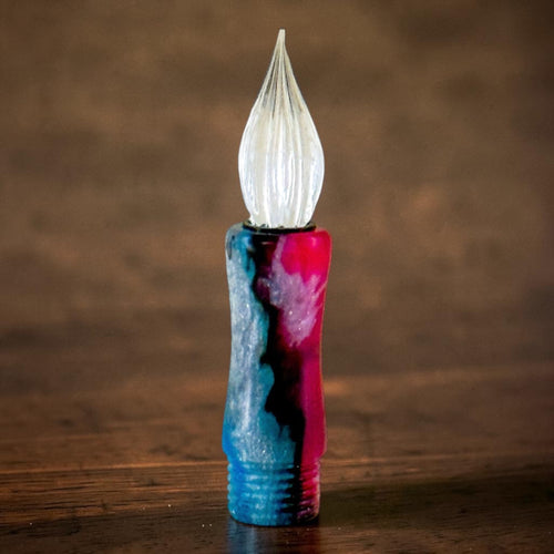 GW Modular Glass Nib Component in Black Magic Neon Corinthia Resin 1b
