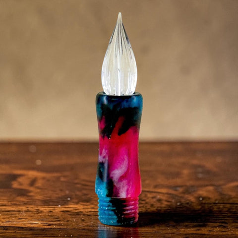 GW Modular Glass Nib Component in Teal Glitter Resin