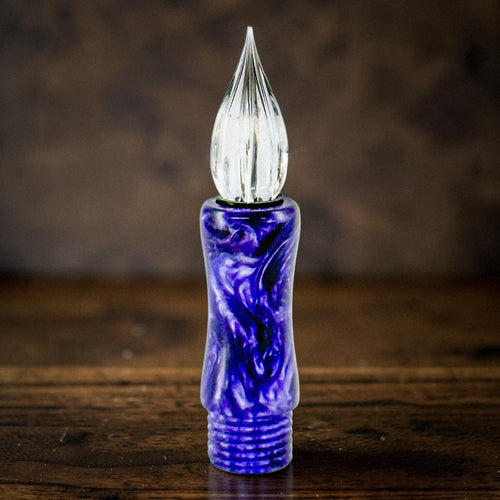 GW Modular Glass Nib Component in Purple Swirl Resin