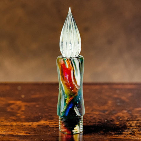 GW Modular Glass Nib Component in Teal Glitter Resin