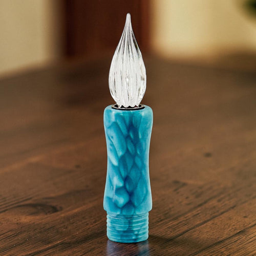GW Modular Glass Nib Component in Turquoise Juma Snakeskin