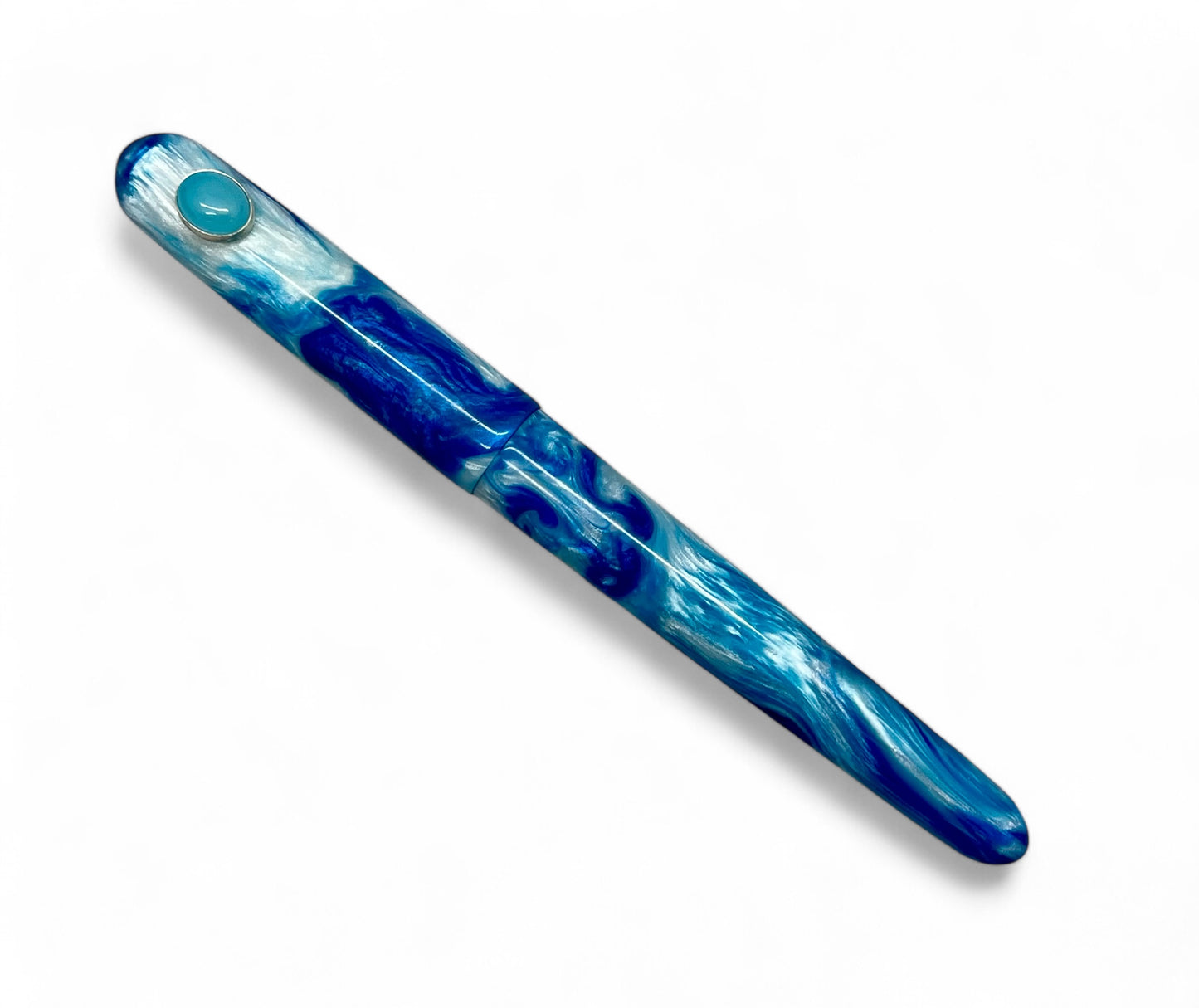 GW GemPen 25 Blue Chalcedony in Blue Skies Fountain Pen