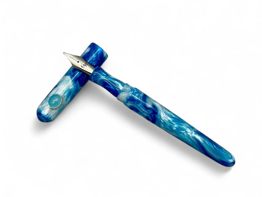 GW GemPen 25 Blue Chalcedony in Blue Skies Fountain Pen