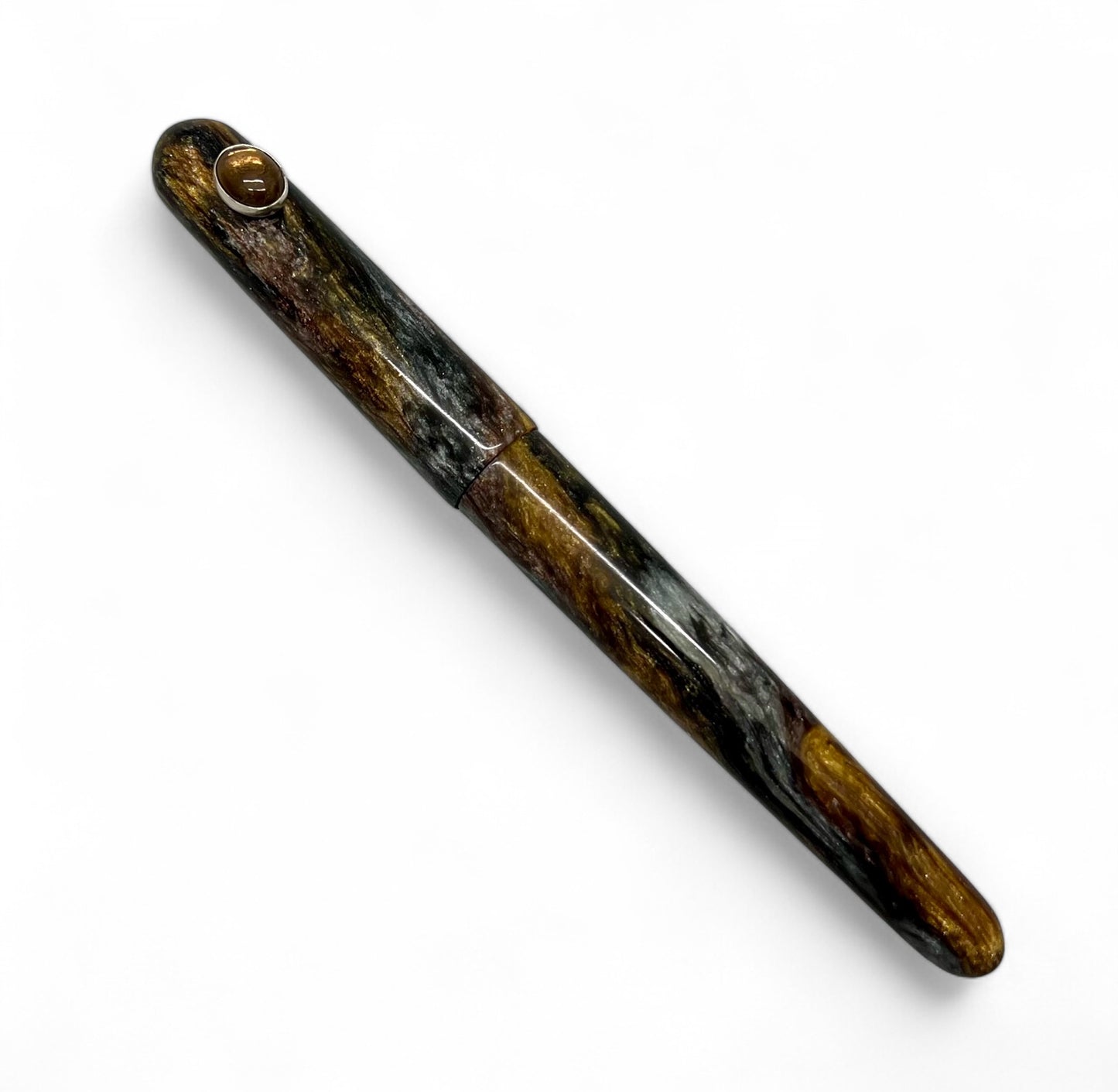 GW GemPen 25 Smoky Quartz in Metallurgy Fountain Pen