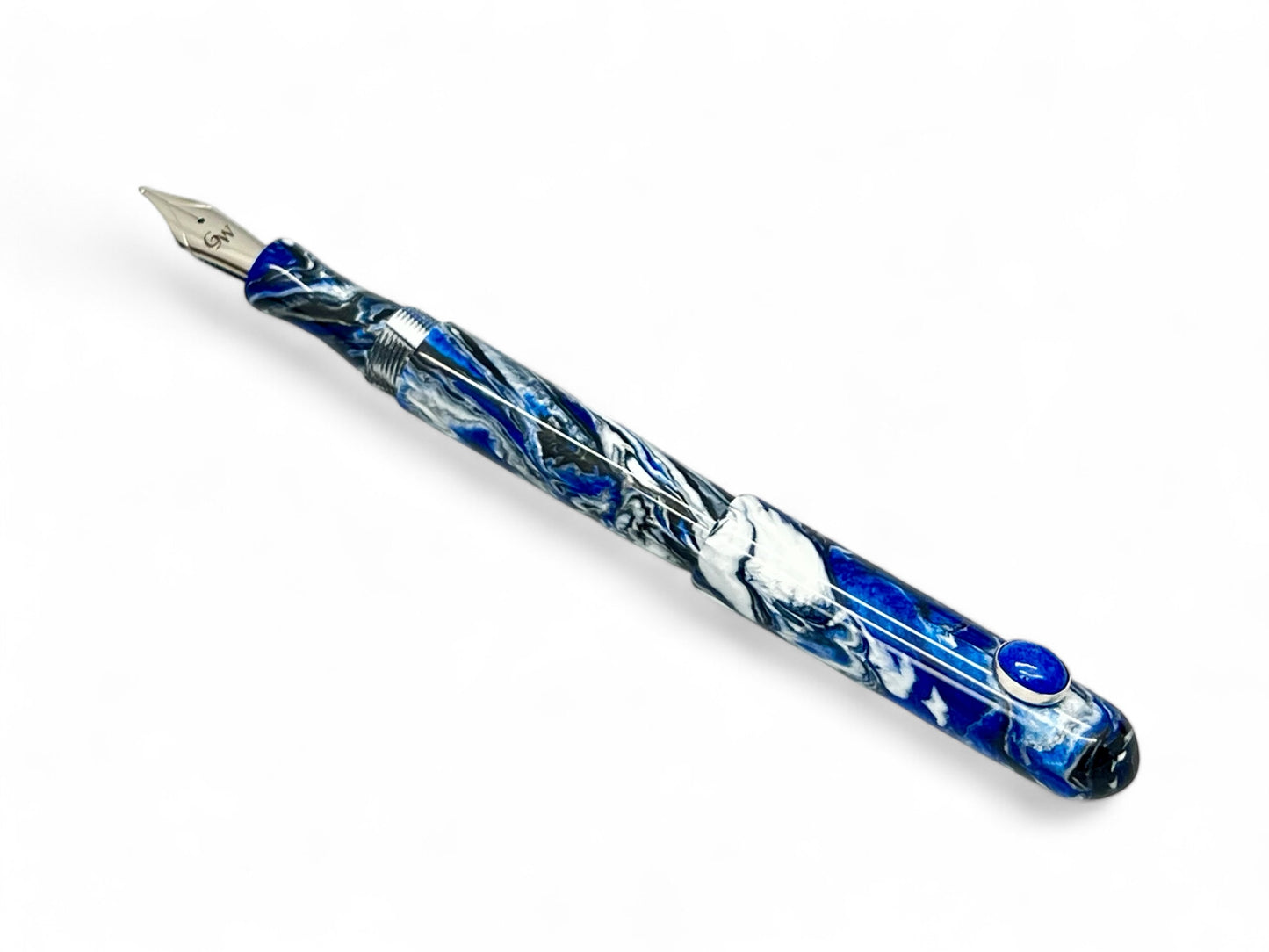 GW GemPen 25 Lapis Lazuli in Black & Blue Fountain Pen