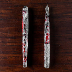 GW NC3 Fountain Pen in 2025 Holiday Red White Silver Resin