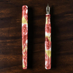 GW D2 Fountain Pen in Pink Magenta Yellow White Resin