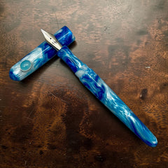GW GemPen 25 Blue Chalcedony in Blue Skies Fountain Pen
