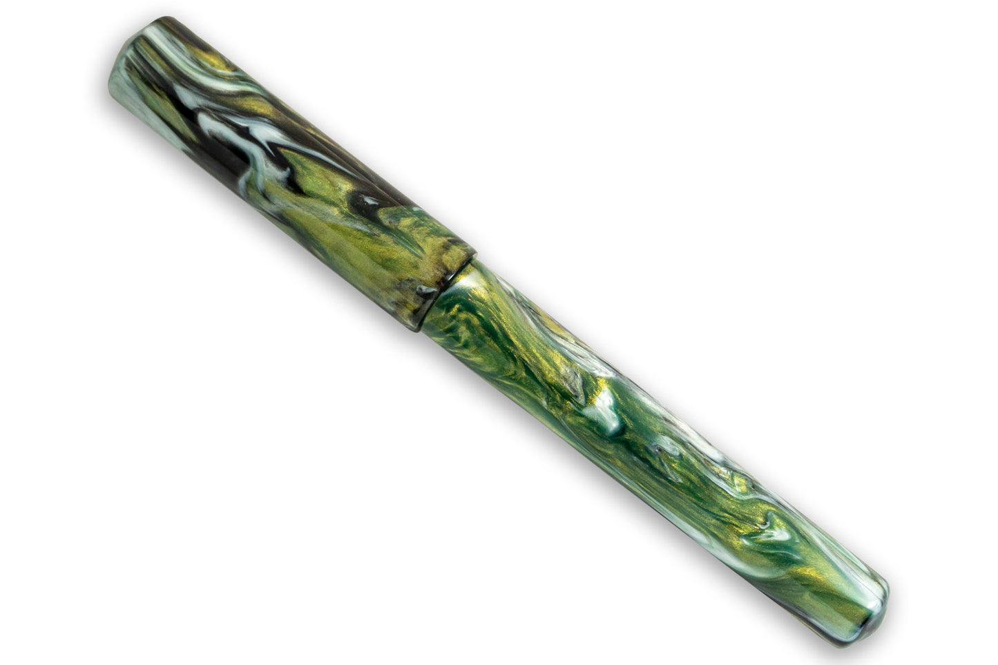 GW ST1 Black White Green - Swamp Creature Fountain Pen
