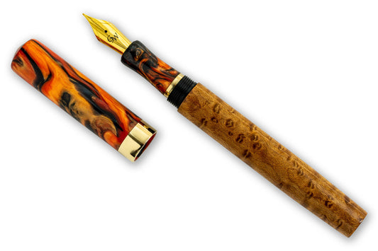 GW Sunburst Fountain Pen - Roasted Birds Eye Maple