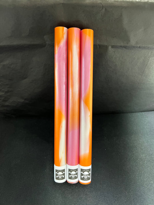 Cherry Red Silver Streaks DiamondGlitz Alumilite Resin/Acrylic Artisan Pen  Blanks