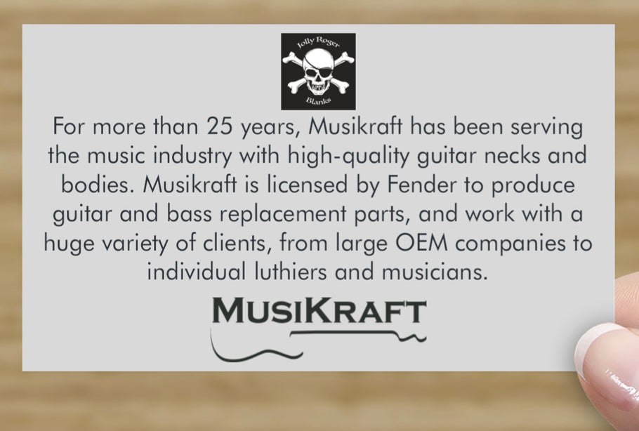 Additional Certificate of Authenticity for Musikraft Wood