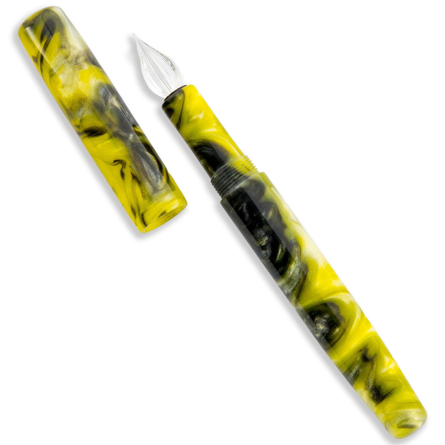 GW Glass Nib Dip Pen Yellow and Black