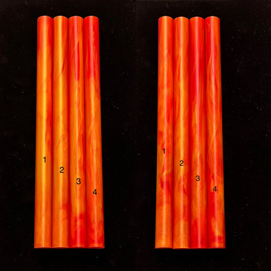 Fall Fest Red Orange Gold Resin Pen Blanks Oversized